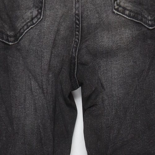 M&S Womens Grey Cotton Skinny Jeans Size 12 L27 in Regular