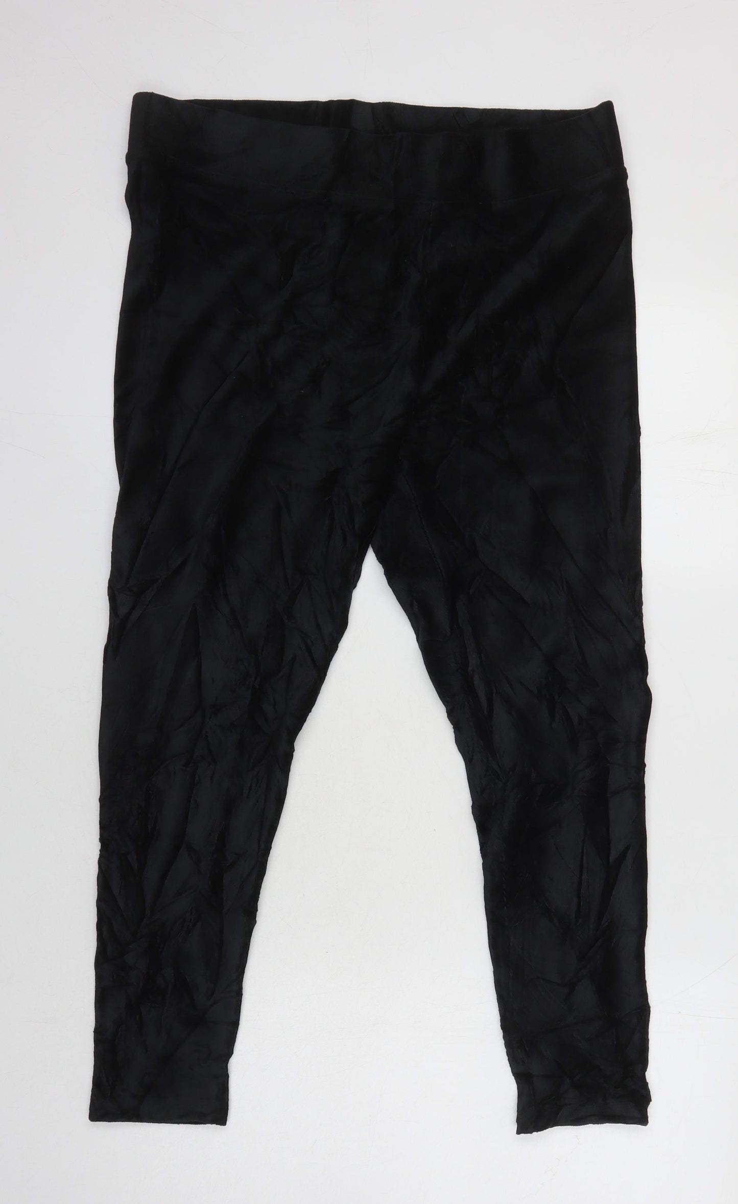 M&S Womens Black Cotton Jegging Jeans Size 18 L26 in Regular - Elasticated Waist