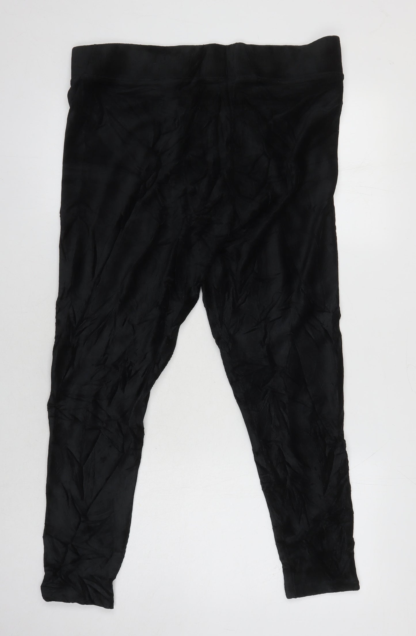 M&S Womens Black Cotton Jegging Jeans Size 18 L26 in Regular - Elasticated Waist