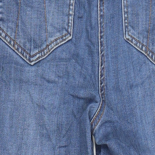 Jasper Conran Womens Blue Cotton Straight Jeans Size 14 L28 in Regular