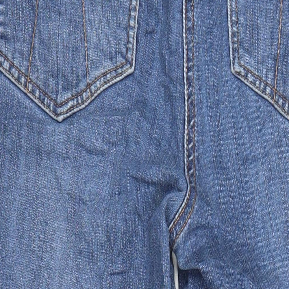 Jasper Conran Womens Blue Cotton Straight Jeans Size 14 L28 in Regular