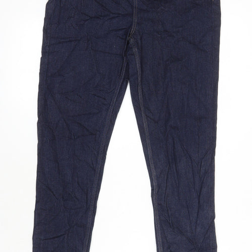 M&S Womens Blue Cotton Skinny Jeans Size 12 L27 in Regular