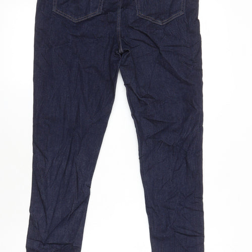 M&S Womens Blue Cotton Skinny Jeans Size 12 L27 in Regular