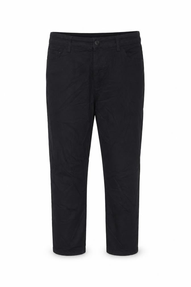 M&S Womens Black Cotton Straight Jeans Size 16 L21 in Regular