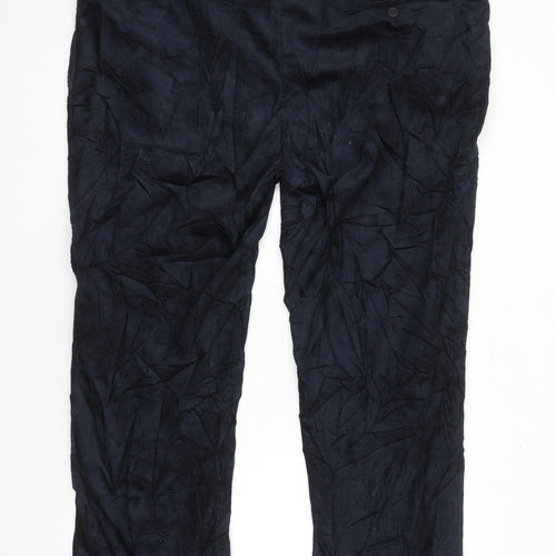 M&S Mens Blue Cotton Straight Jeans Size 48 in L26 in Regular