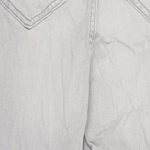 M&S Womens Grey Cotton Skinny Jeans Size 12 L26 in Regular