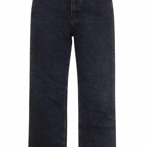 M&S Womens Black Cotton Straight Jeans Size 6 L23 in Regular