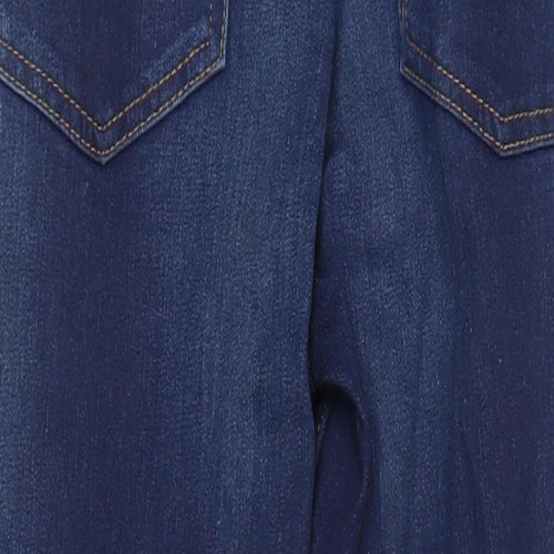M&S Womens Blue Cotton Straight Jeans Size 6 L28.5 in Regular