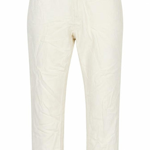 M&S Womens Ivory Cotton Tapered Jeans Size 18 L25 in Regular