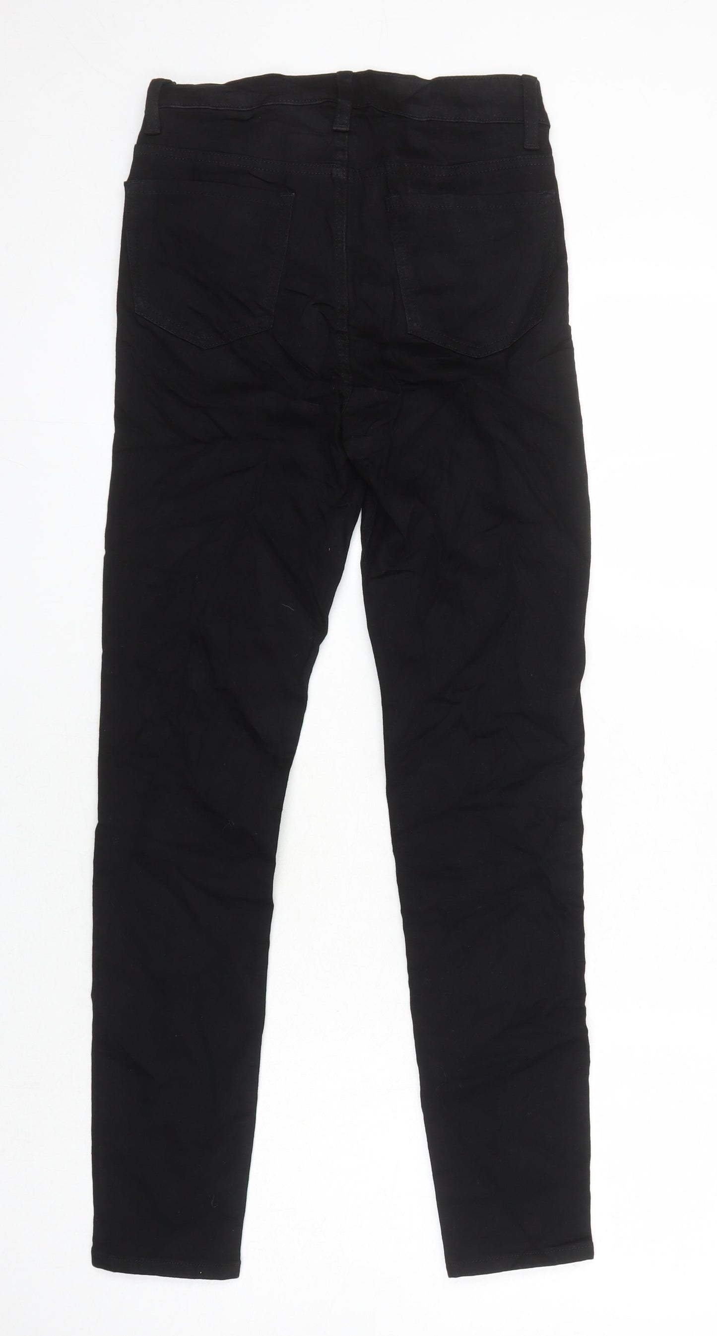 M&S Womens Black Cotton Skinny Jeans Size 6 L28 in Regular