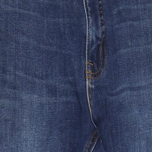 M&S Womens Blue Cotton Tapered Jeans Size 8 L25 in Regular