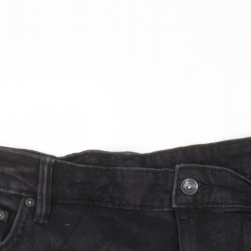 M&S Mens Black Cotton Bermuda Shorts Size 44 in Regular