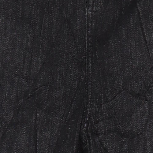 M&S Womens Black Cotton Skinny Jeans Size 14 L27 in Regular - Distressed Hems