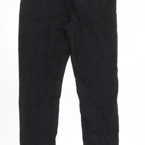 M&S Womens Black Cotton Skinny Jeans Size 12 L29 in Regular
