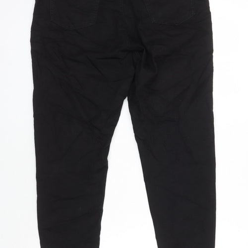 M&S Womens Black Cotton Jegging Jeans Size 16 L27 in Regular