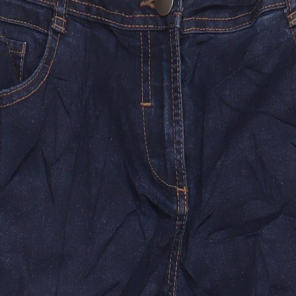 Red Herring Womens Blue Cotton Cropped Jeans Size 14 L20 in Regular