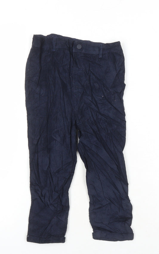 M&S Boys Blue 100% Cotton Skinny Jeans Size 2-3 Years Regular