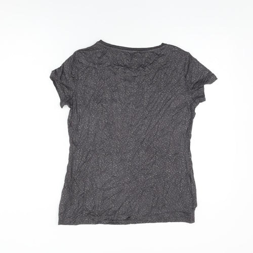 Marks and Spencer Womens Grey Solid Viscose Top Pyjama Top Size 14