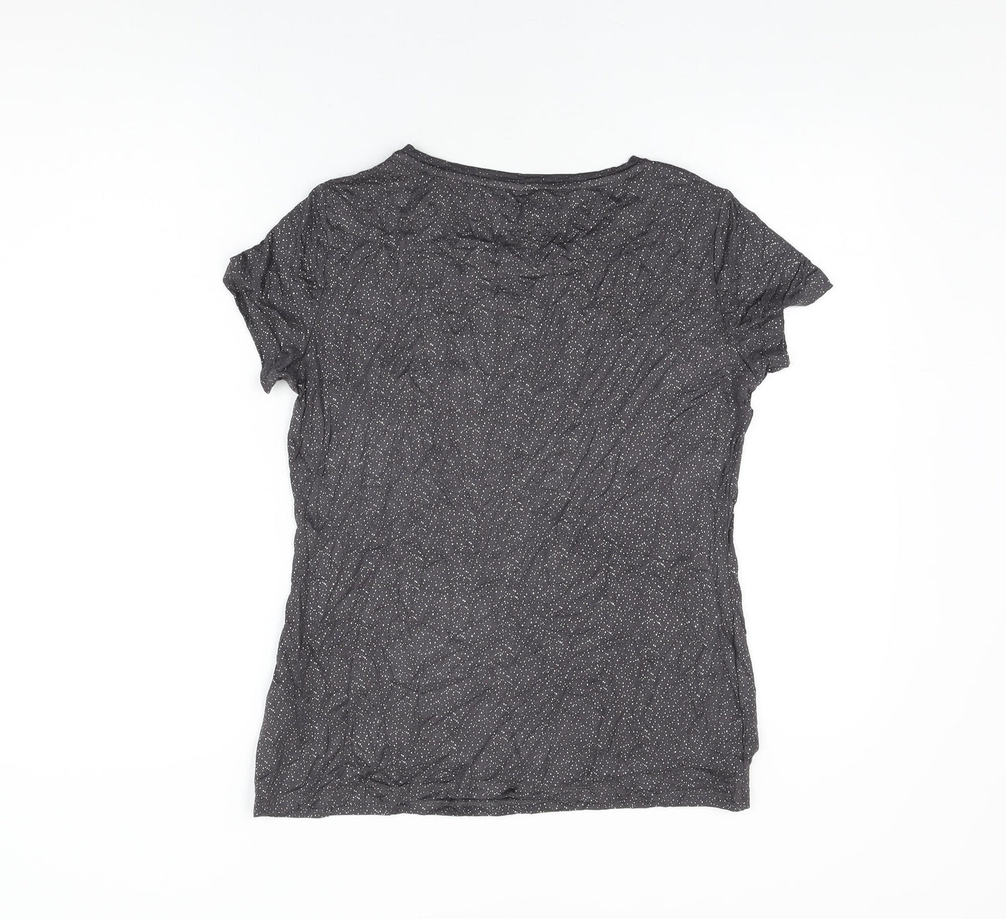 Marks and Spencer Womens Grey Solid Viscose Top Pyjama Top Size 14