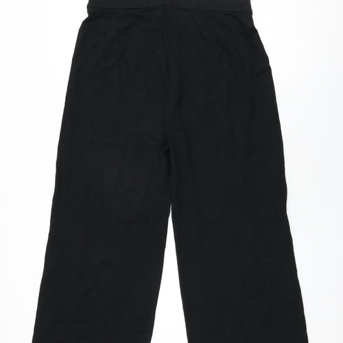 Marks and Spencer Womens Black Viscose Trousers Size 14 L28 in Regular