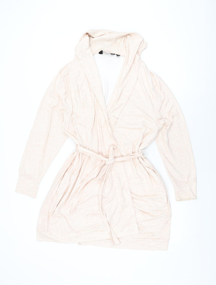 Dorothy Perkins Womens Pink Solid Polyester Top Robe Size M Tie