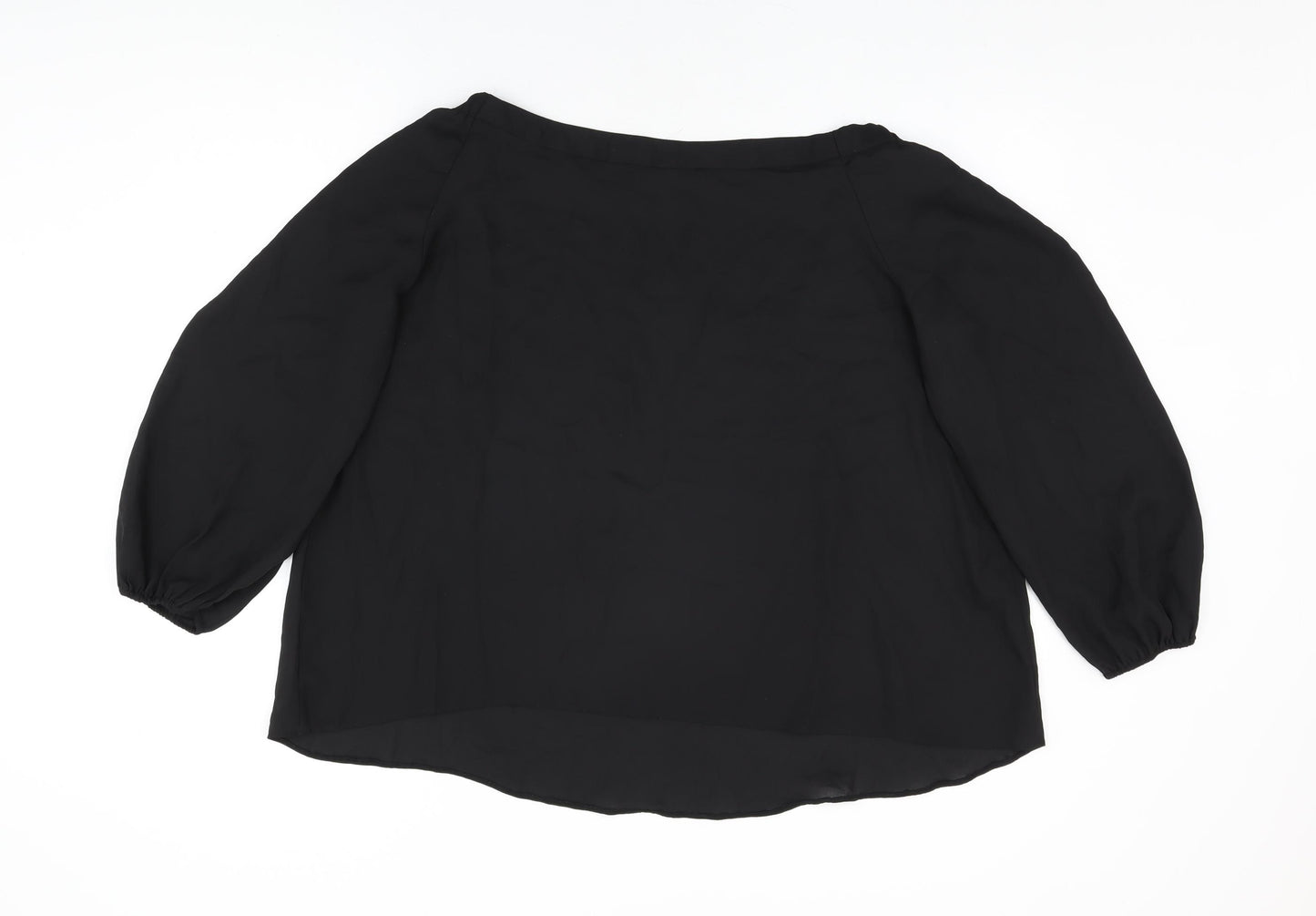 Simply Be Womens Black Polyester Basic Blouse Size 20 Off the Shoulder