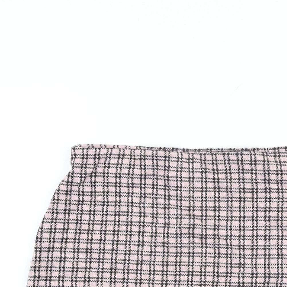 New Look Womens Pink Geometric Polyester Mini Skirt Size 8