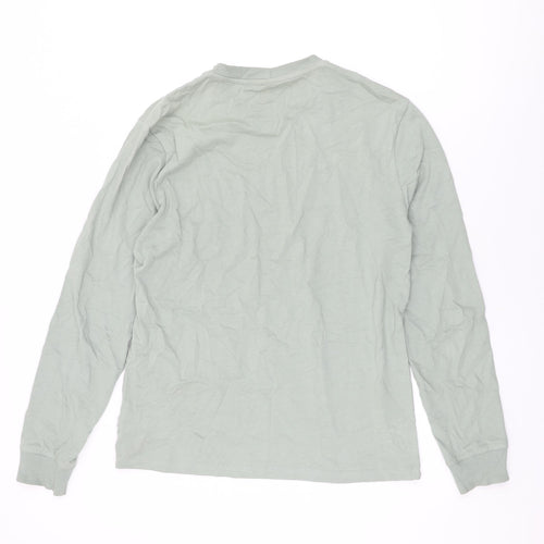 Kin Mens Green Cotton T-Shirt Size S Round Neck