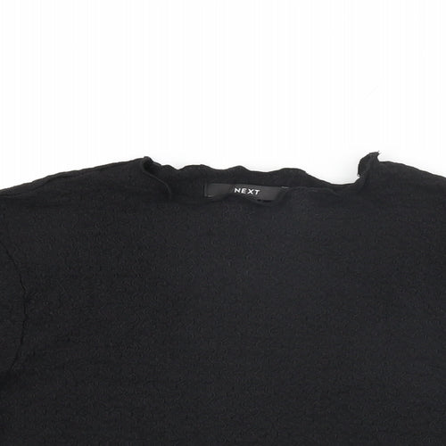 NEXT Womens Black Polyester Basic T-Shirt Size 16 Round Neck