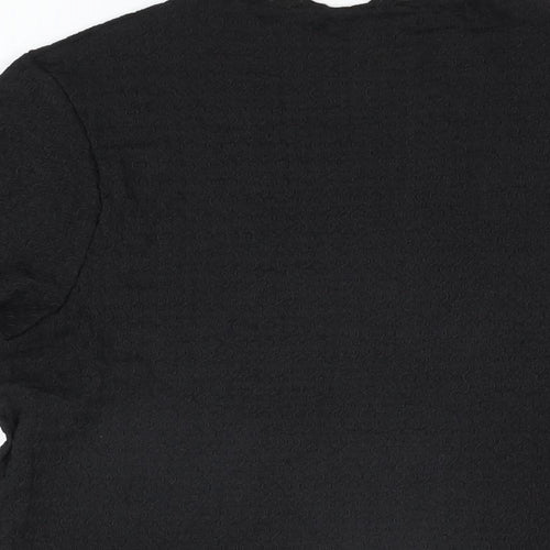 NEXT Womens Black Polyester Basic T-Shirt Size 16 Round Neck