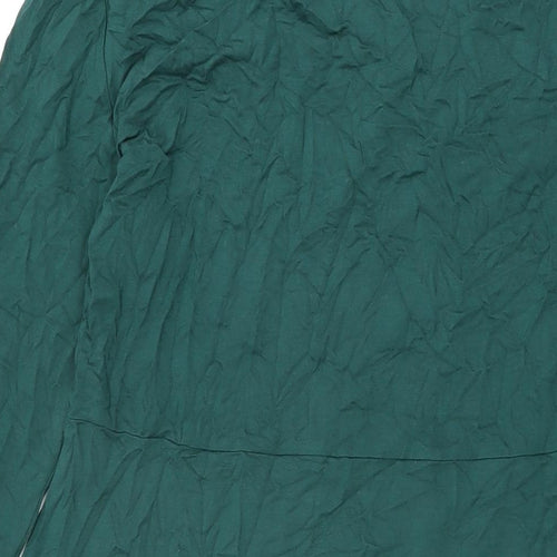 Joe Browns Womens Green Floral Viscose A-Line Size 16 Round Neck Pullover