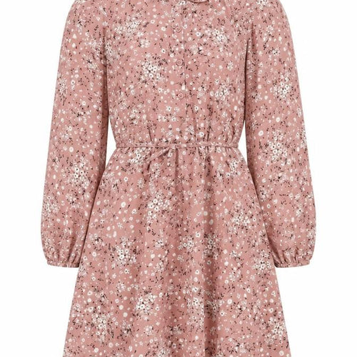 New Look Womens Pink Floral Polyester Skater Dress Size 10 Collared Button