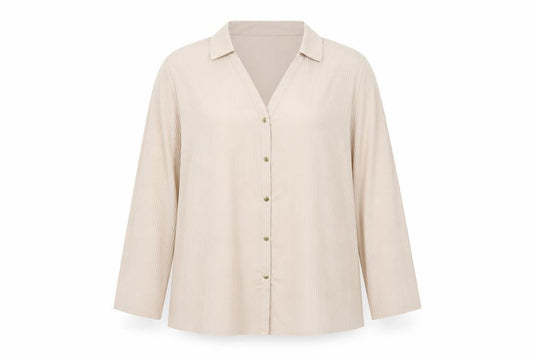 Front view of River Island women’s pink polyester basic button-up, size UK 12, collared