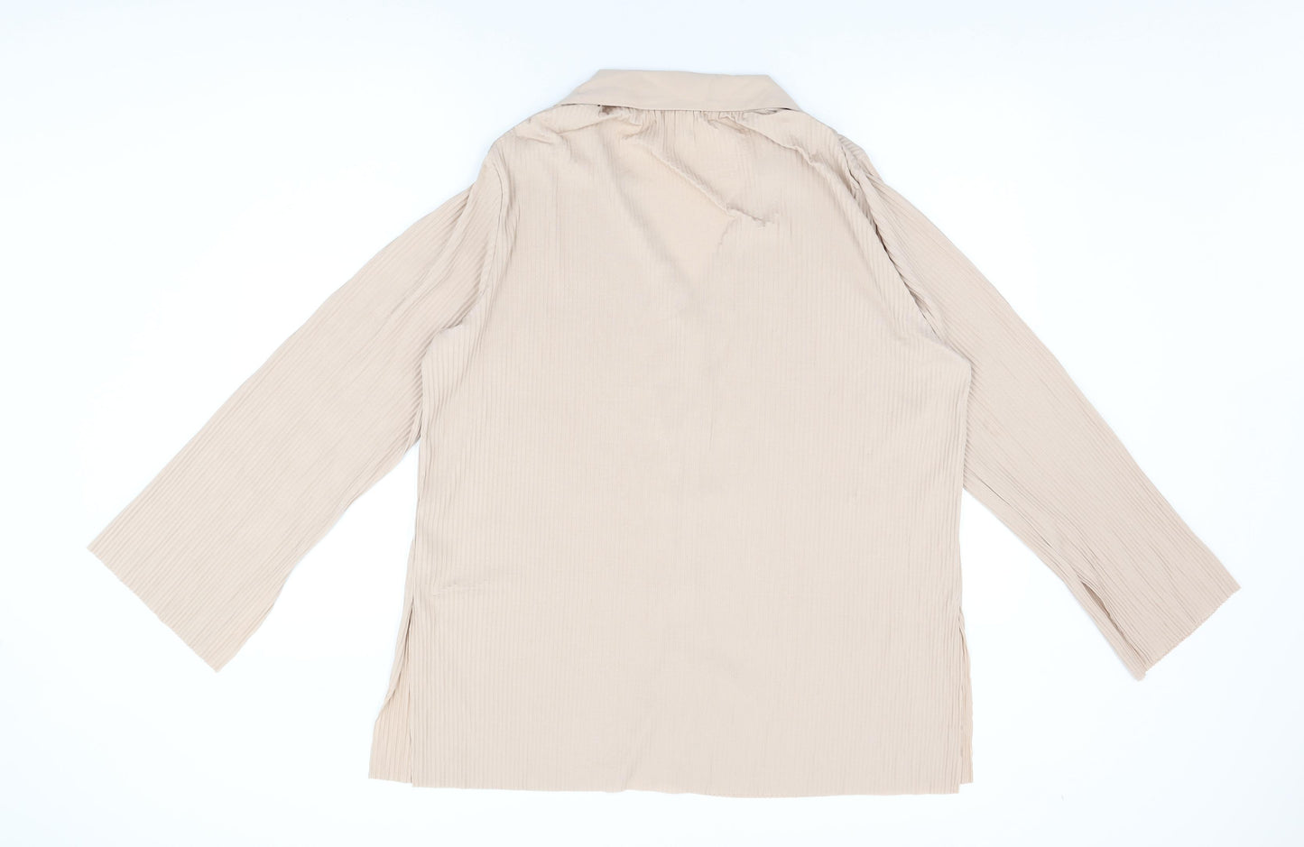 River Island Womens Pink Polyester Basic Button-Up Size 12 Collared