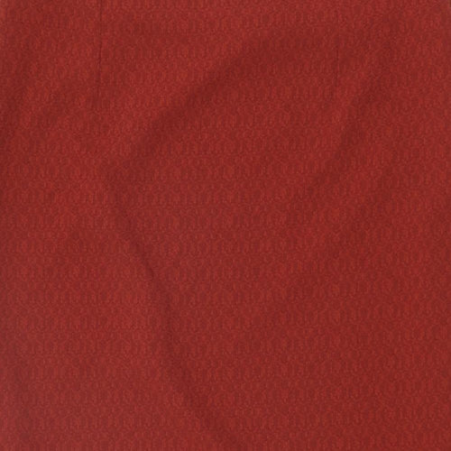 Marks and Spencer Womens Red Polyester Straight & Pencil Skirt Size 12 Zip