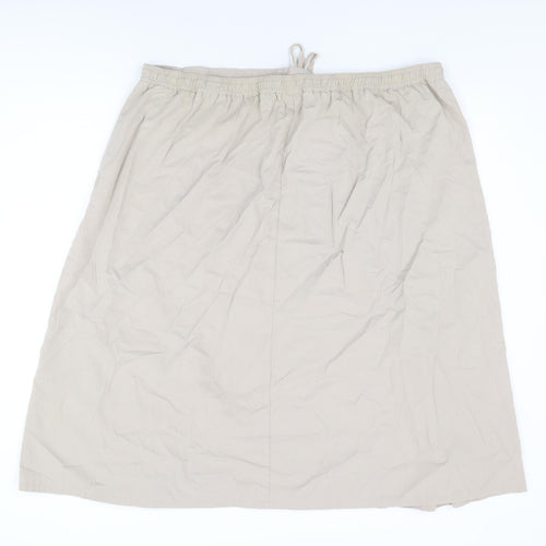 Bonmarché Womens Beige Polyester Swing Skirt Size 24 Drawstring