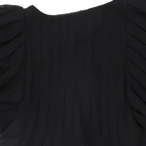 Mango Womens Black Polyester Shift Size M Round Neck Pullover