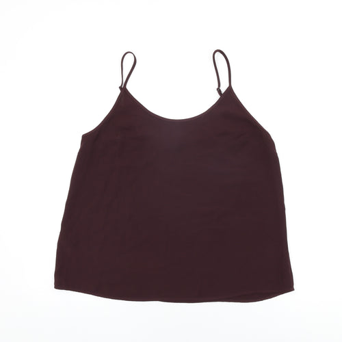 NEXT Womens Red Polyester Camisole T-Shirt Size 14 Round Neck