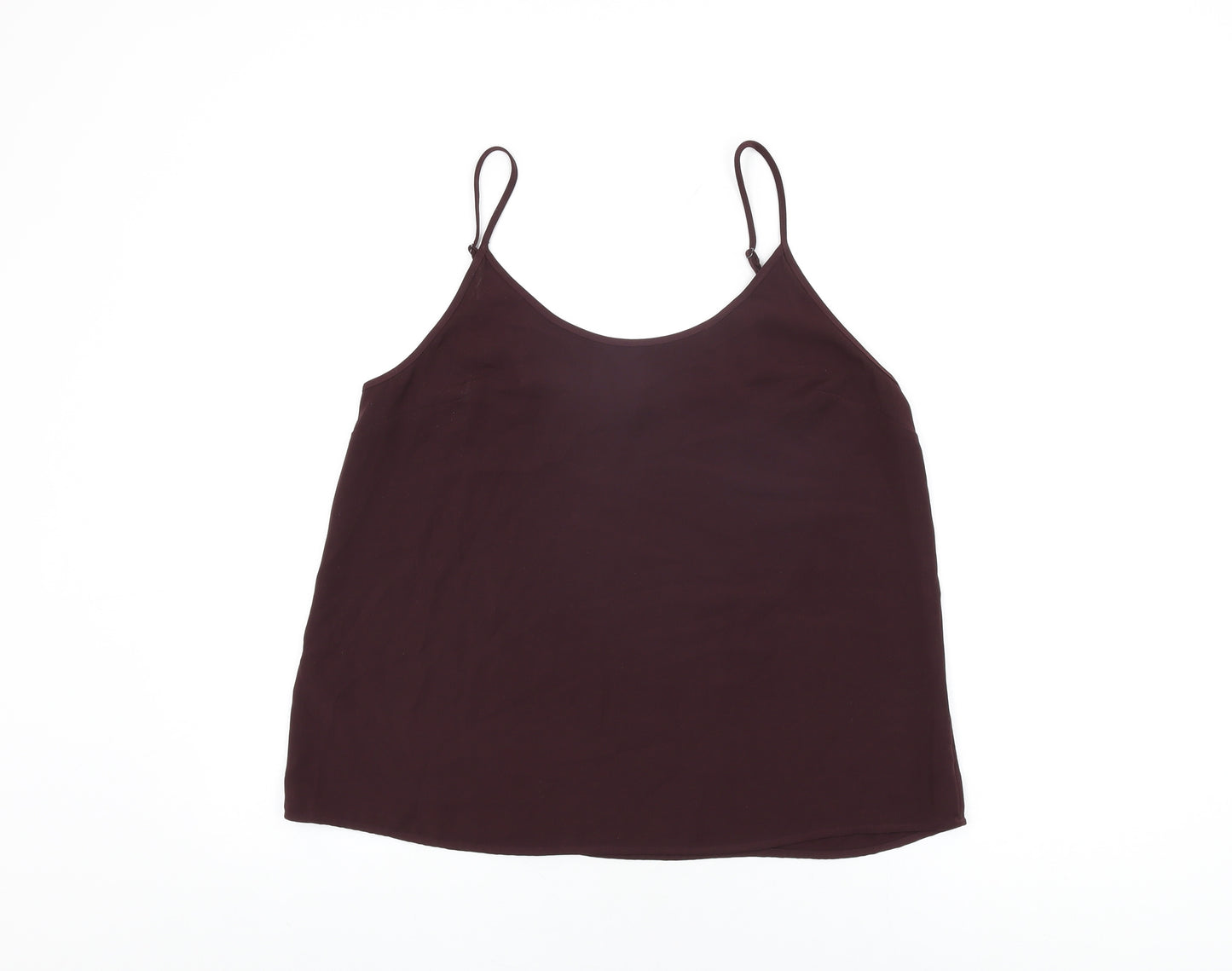 NEXT Womens Red Polyester Camisole T-Shirt Size 14 Round Neck