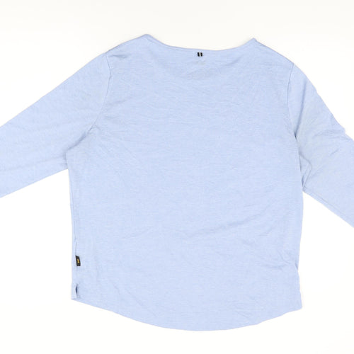 Jack Wolfskin Womens Blue Polyester Basic T-Shirt Size 18 Round Neck