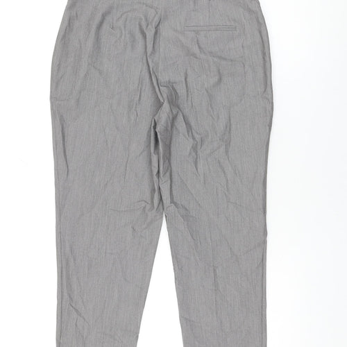 New Look Womens Grey Polyester Trousers Size 10 L26 in Regular Zip