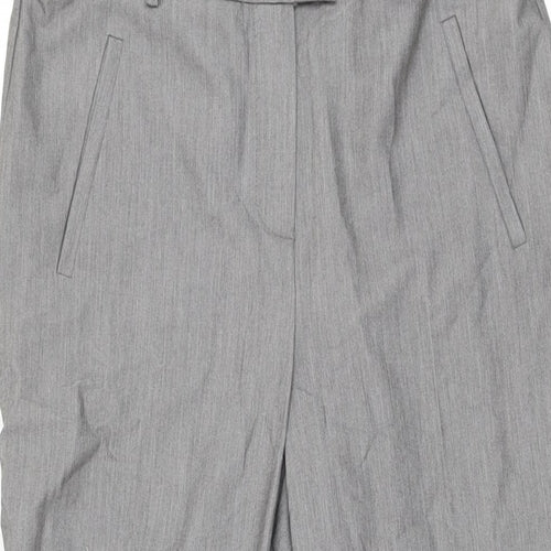 New Look Womens Grey Polyester Trousers Size 10 L26 in Regular Zip