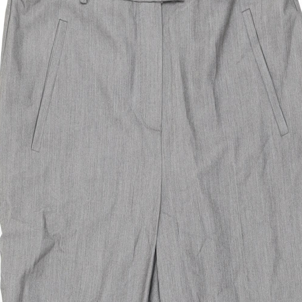 New Look Womens Grey Polyester Trousers Size 10 L26 in Regular Zip