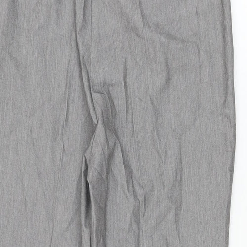 New Look Womens Grey Polyester Trousers Size 10 L26 in Regular Zip