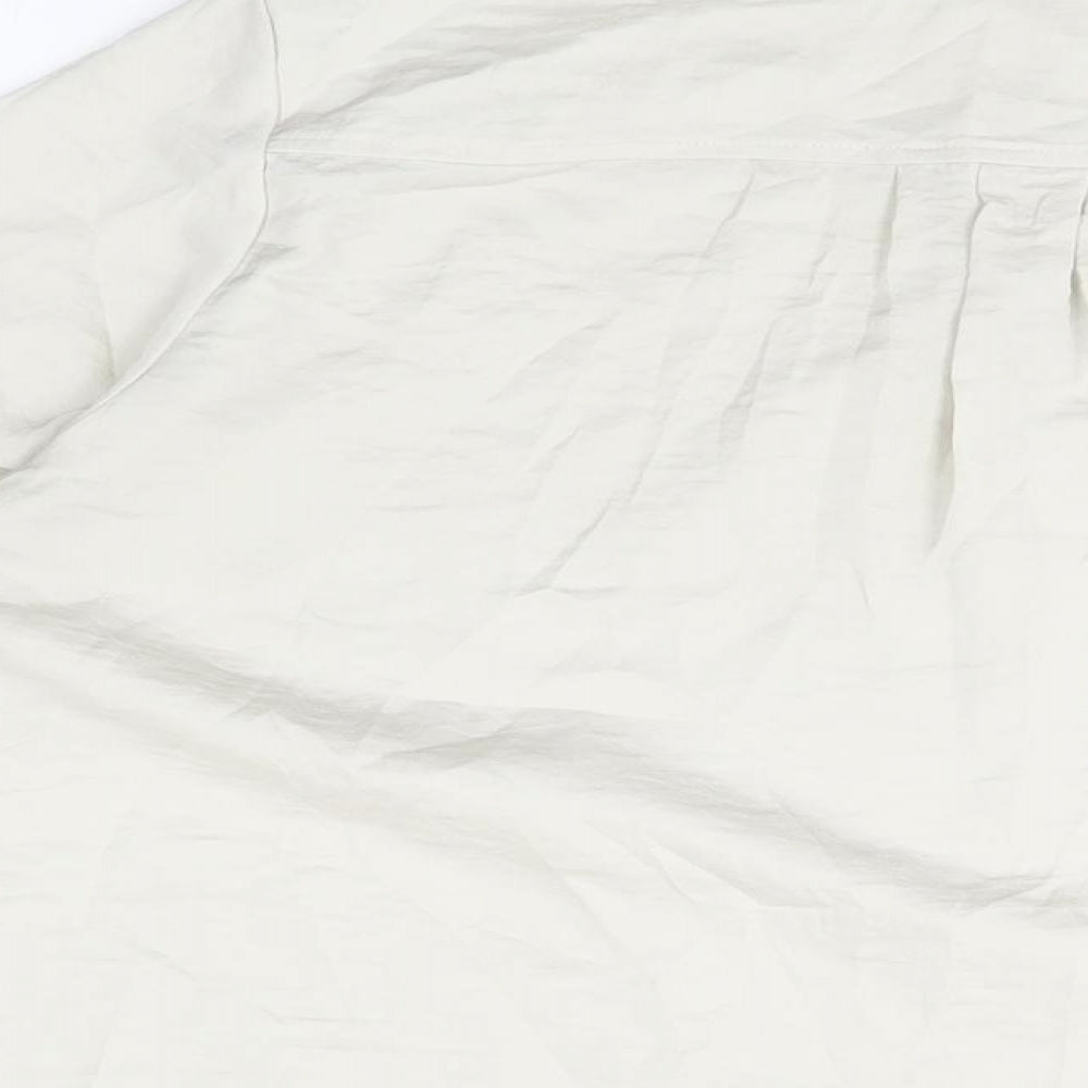 Marks and Spencer Womens Green Polyester Basic Blouse Size 14 V-Neck