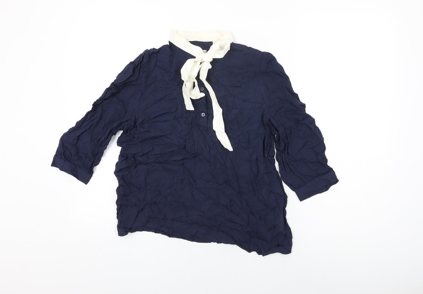 Jack Wills Womens Blue Viscose Basic T-Shirt Size 10 Round Neck