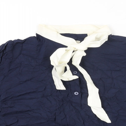Jack Wills Womens Blue Viscose Basic T-Shirt Size 10 Round Neck