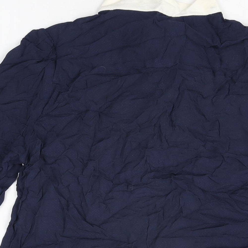 Jack Wills Womens Blue Viscose Basic T-Shirt Size 10 Round Neck