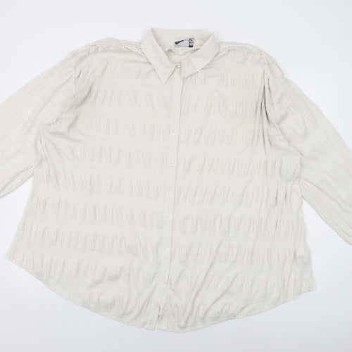 ASOS Womens Beige Polyester Basic Button-Up Size 18 Collared