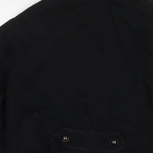 Dorothy Perkins Womens Black Pea Coat Jacket Size 14 Button